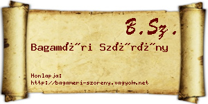Bagaméri Szörény névjegykártya